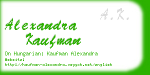 alexandra kaufman business card